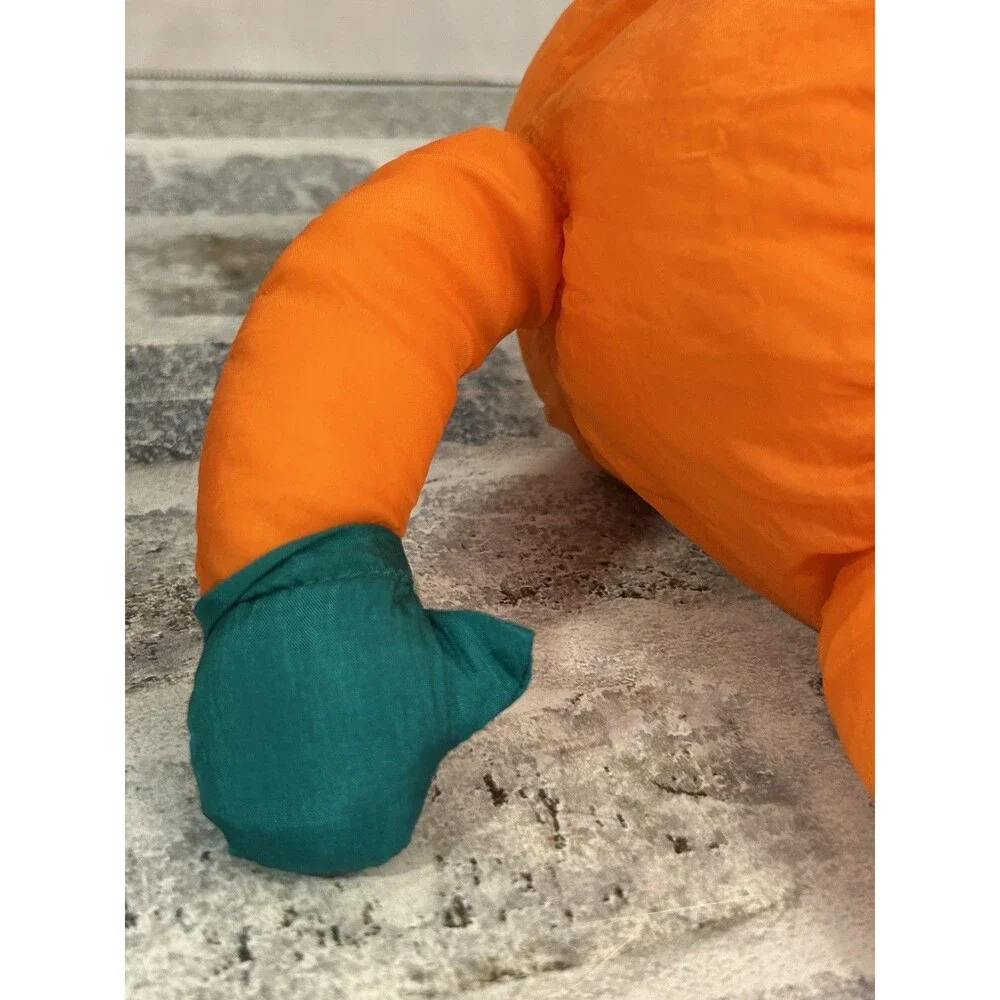 Vintage Toy-O-Rama Pumpkin Parachute Nylon Stuffed Plush Shelf Sitter Halloween